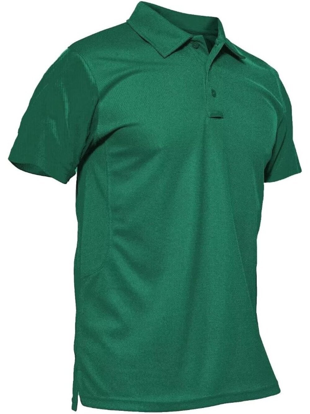 Men Jade Green-short Quick Dry Performance Polo Shirt Short Sleeve Tactical Golf